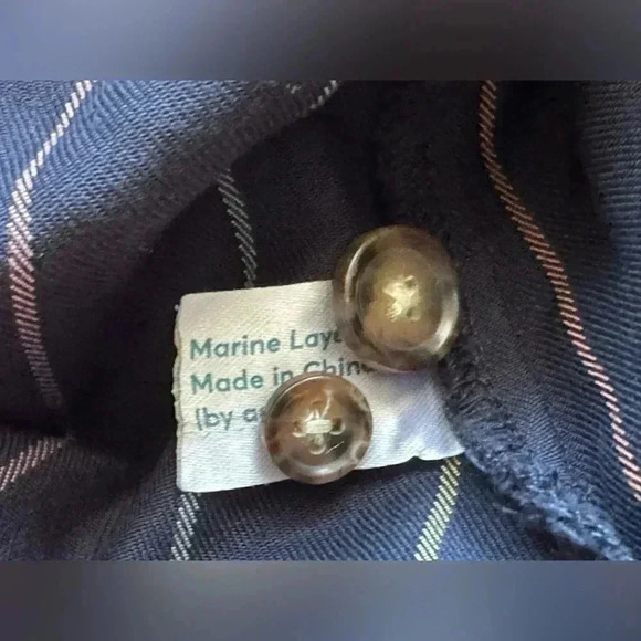 Marine Layer Cecille Skirt in Navy Multi Stripe X-Small New Nwt Women's Blue - Picture 7 of 10